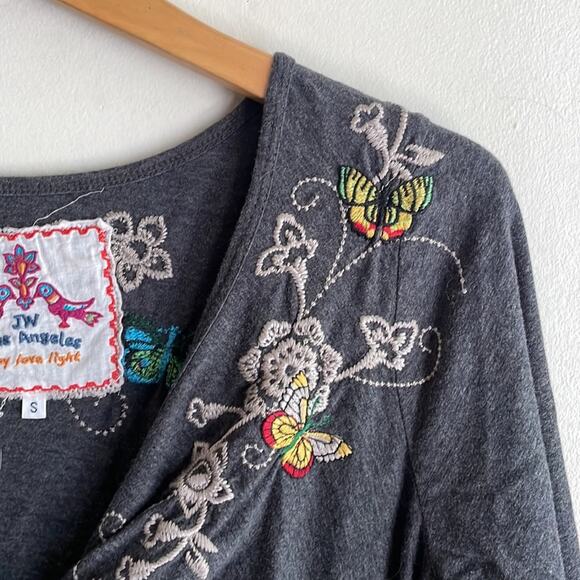 JOHNNY WAS Twist Front Embroidered Butterfly Dress - Picture 4 of 15